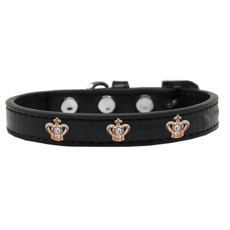 MIRAGE PET PRODUCTS Gold Crown Widget Dog CollarBlack Size 20 631-5 BK20